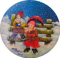 PENSANDO-SOTTO-LA-NEVE-acrilico-su-legno-diametro-24.jpg